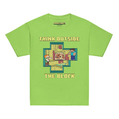 Minecraft Youth T-Shirt Think Outside The Block