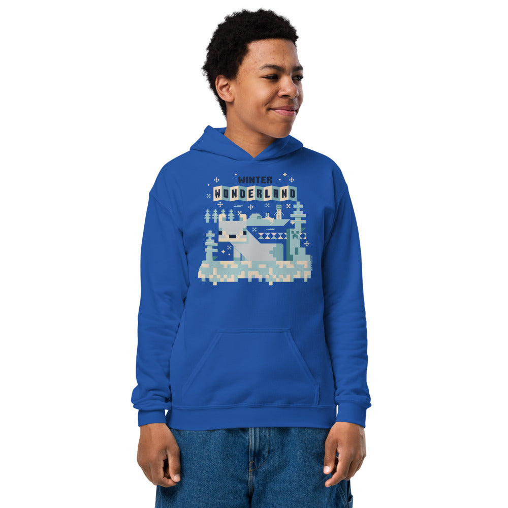 Minecraft Winter Wonderland Kids Hoodie