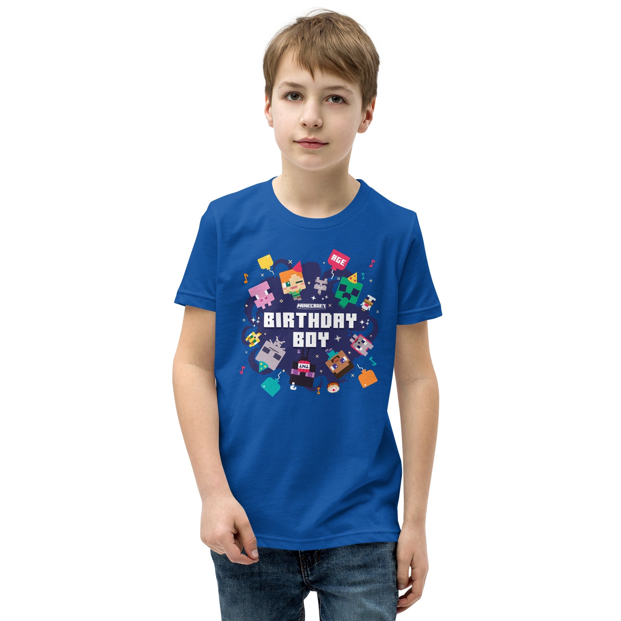 Minecraft Kids T-Shirt Birthday Boy Personalized Age